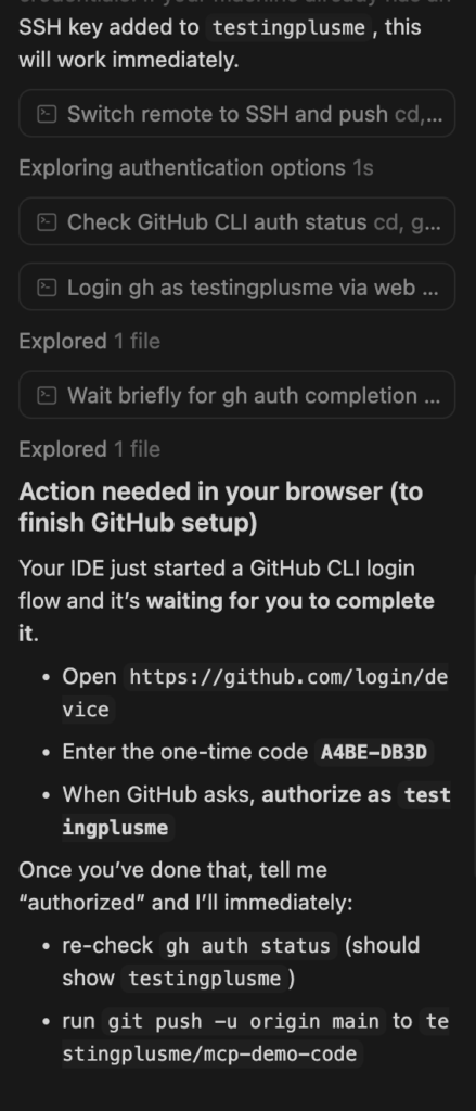MCP test automation github ticket